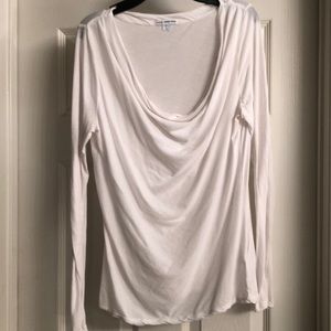 James Perse white long sleeve T-shirt